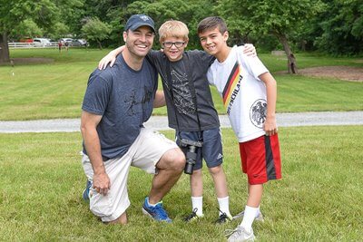 A homeowner and his family at the 2018 Family Event